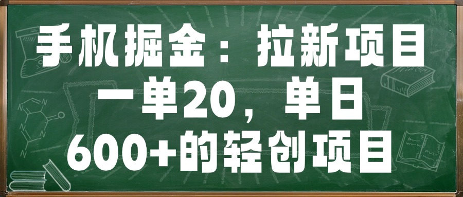 【1000课】第13课：手机掘金：拉新项目一单20，单日600-1200的轻创项目！-海涛