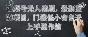 【1000课】第15课:视频号无人播剧,最新蓝海项目,门槛低小白当天上手操作-海涛